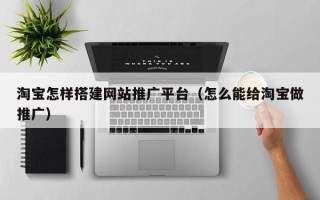 肇庆淘宝怎样搭建网站推广平台（怎么能给淘宝做推广）